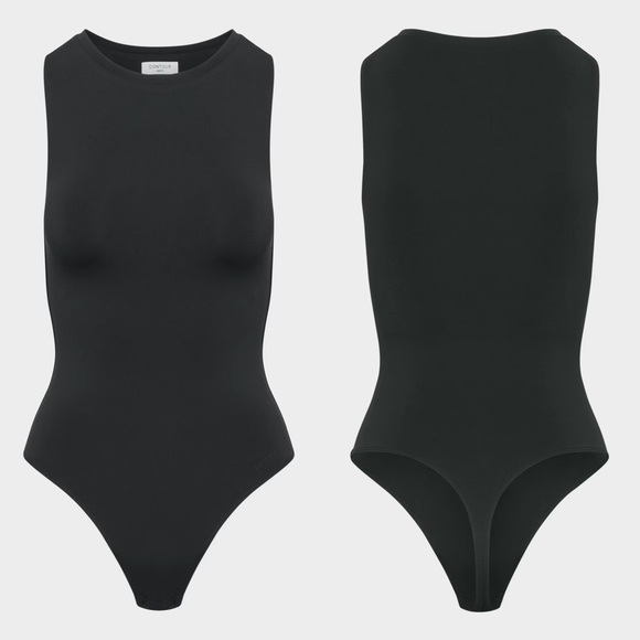 ARITZIA Babaton Contour Crew Bodysuit Muscle High Neck Black Size XS Minimalist - Picture 3 of 16